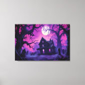 Unheimlicher Halloween Manor Leinwanddruck (Vorderseite)
