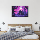 Unheimlicher Halloween Manor Leinwanddruck (Insitu (Schlafzimmer))