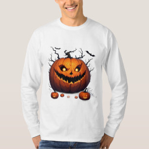 Unheimlicher Jack O Lantern Kürbis Halloween Nacht T-Shirt