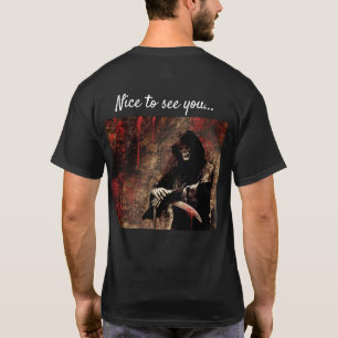 Unheimlicher Sensenmann-Gruß T-Shirt