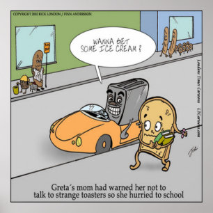 Unheimlicher Toaster Lustiges Poster