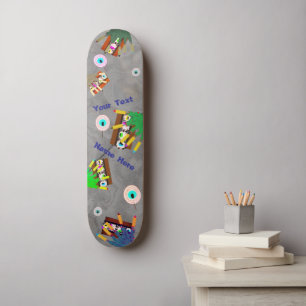 Unheimlicher Zombie mit Süßzahn Skateboard