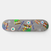 Unheimlicher Zombie mit Süßzahn Skateboard (Horizontal)