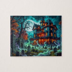 Unheimliches Haus beim verfluchten Friedhof Puzzle