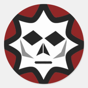 Unheimliches Logo Runder Aufkleber
