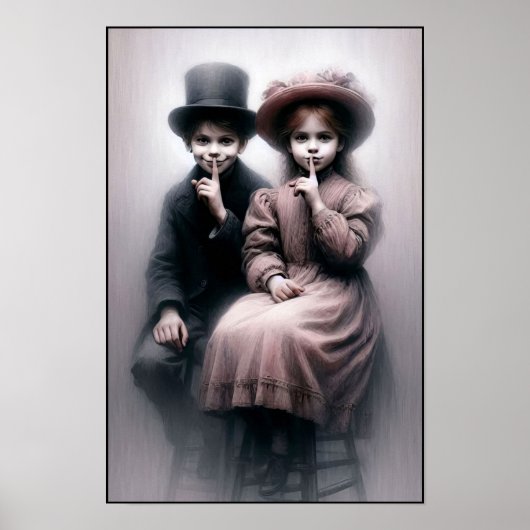 Unheimliches viktorianisches Bruder-und-Schwester- Poster (Vorne)