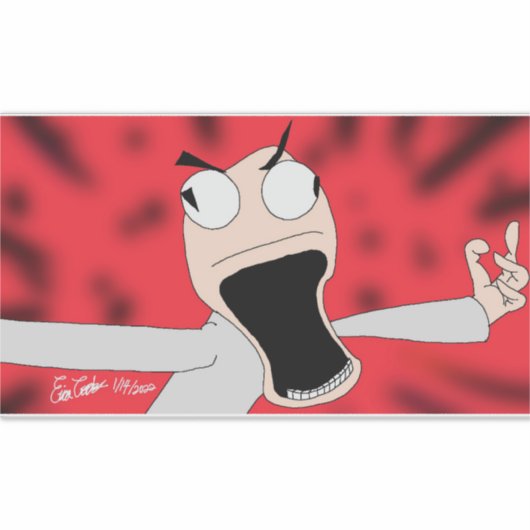 unhinged puppet art aufkleber (Vorderseite)