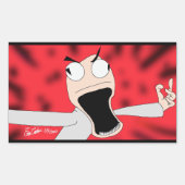 unhinged puppet art rechteckiger aufkleber (Vorderseite)