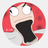 Unhinged puppet runder aufkleber (Vorderseite)