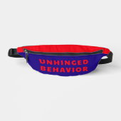 Unhinged Verhalten Lustige Fanny Pack | Roter Text Bauchtasche (Vorderseite)