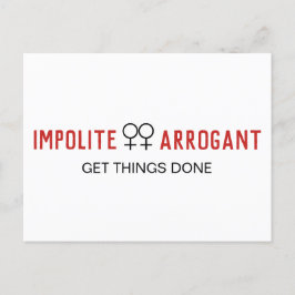 Unhöfliche arrogante Frauen erledigen Dinge Postkarte