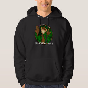 Unhöflicher AffeHoodie Fliping der Vogel, schwören Hoodie