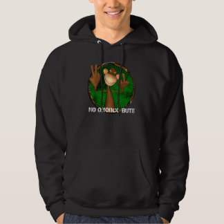 Unhöflicher AffeHoodie Fliping der Vogel, schwören Hoodie