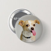 Unhöflicher Chihuahua-Knopf Button (Vorne & Hinten)