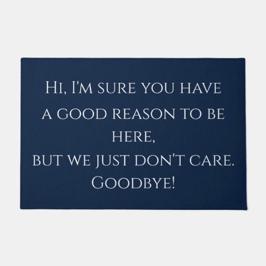 Unhöflicher Gruß lustig Fußmatte (Vorderseite)