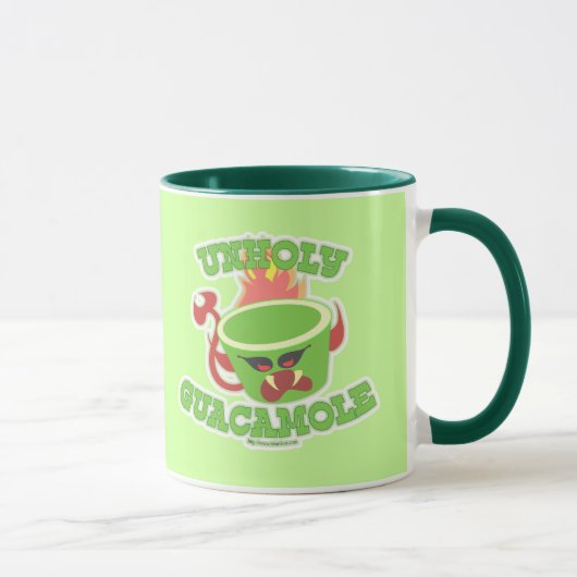 Unholy Guacamole Funny Avocado Slogan Tasse (Rechts)