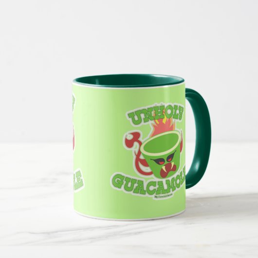 Unholy Guacamole Funny Avocado Slogan Tasse (VorderseiteRechts)