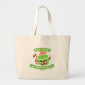 Unholy Guacamole Funny Food Humor Slogan Jumbo Stoffbeutel (Vorne)