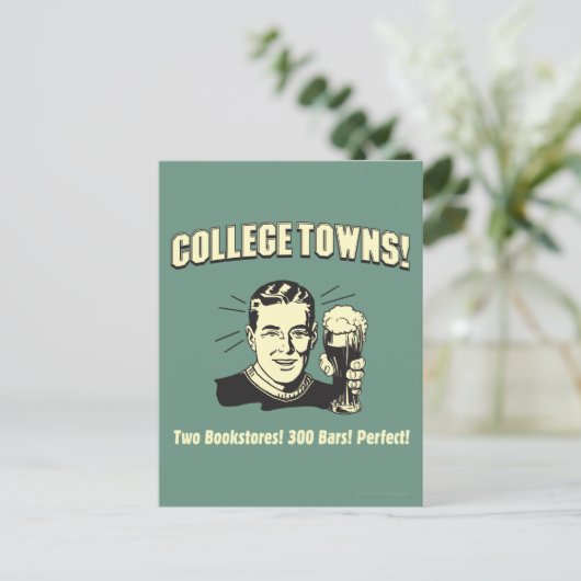 Uni: 2 Buchläden 300 Bars Postkarte (Stehend Vorderseite)