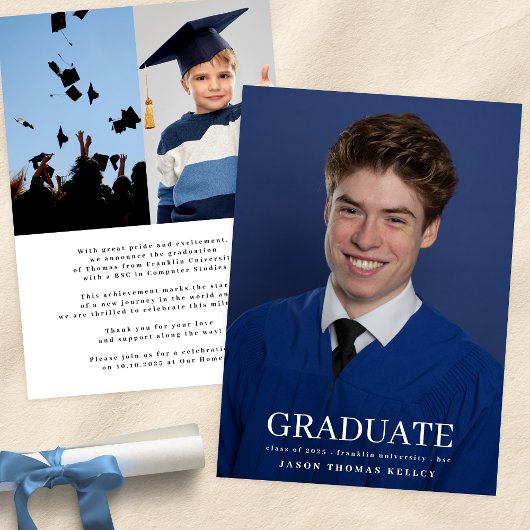 Uni 3 Foto Typografie Graduate Ankündigung