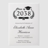 Uni-Abschluß Ankündigung Vellum Overlay (Vorderseite)