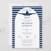 Uni-Abschluss der Flugschule für Fluglotsen Einladung (Vorderseite)