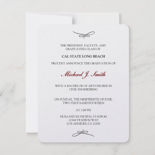 Uni/Abschluss der Universität 2014 Einladung (Rückseite)