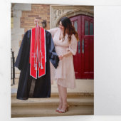 Uni-Abschluss Dreifach Einladung Ankündigung (Innen Erste Seite)