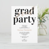 Uni-Abschluß für Maschinenbau Einladung (Stehend Vorderseite)