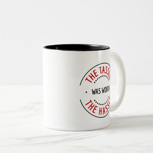 Uni-Abschluss-Geschenk-Tasse Zweifarbige Tasse (VorderseiteRechts)