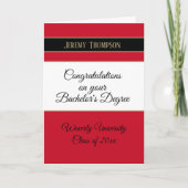 Uni-Abschluss-Karte für benutzerdefinierte Bachelo Karte (Vorderseite)