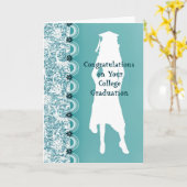 Uni-Abschluss-Karte für Nichte mit weiblicher Grad Karte (Gelbe Blume)