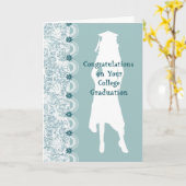 Uni-Abschluss-Karte für Nichte mit weiblicher Grad Karte (Gelbe Blume)