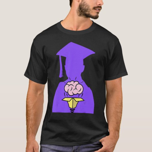 Uni-Abschluss Lila Abschluss T-Shirt (Vorderseite)