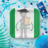 Uni-Abschluss Pappteller (Party)