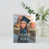 Uni-Abschluss-Party Danke Kartenvorlage (Stehend Vorderseite)