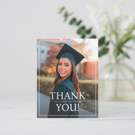 Uni-Abschluss-Party Danke Kartenvorlage (Stehend Vorderseite)