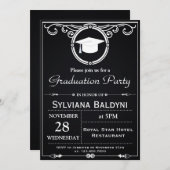 Uni-Abschluss-Party Einladung (Vorne/Hinten)