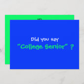 Uni-Abschluss Party Einladung (Vorne/Hinten)