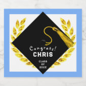 Uni-Abschluss Party Geschenk Schaumweinetikett (Einzelnes Label)