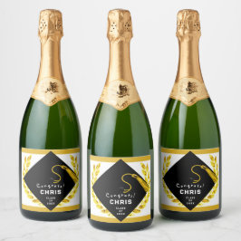 Uni-Abschluss Party Geschenk Schaumweinetikett