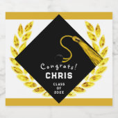 Uni-Abschluss Party Geschenk Schaumweinetikett (Einzelnes Label)