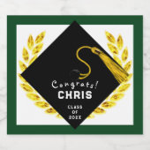 Uni-Abschluss Party Geschenk Schaumweinetikett (Einzelnes Label)