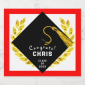 Uni-Abschluss Party Geschenk Schaumweinetikett (Einzelnes Label)