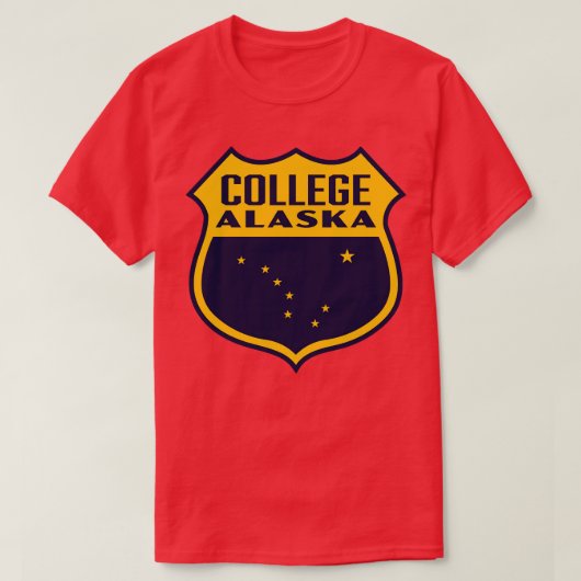 Uni Alaska Retro Shield Gelb T-Shirt (Design vorne)