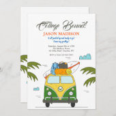 Uni an grüner und gelber Einladung (Vorne/Hinten)