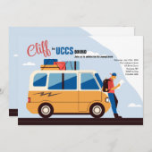 Uni an männliche Einladungen (Vorne/Hinten)