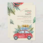 Uni an tropisches Party Einladung (Vorne/Hinten)