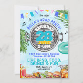 Uni Barbeque Abschluss Pool Party Einladung (Vorderseite)