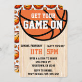 Uni Basketball März Madness Party Einladung (Vorne/Hinten)